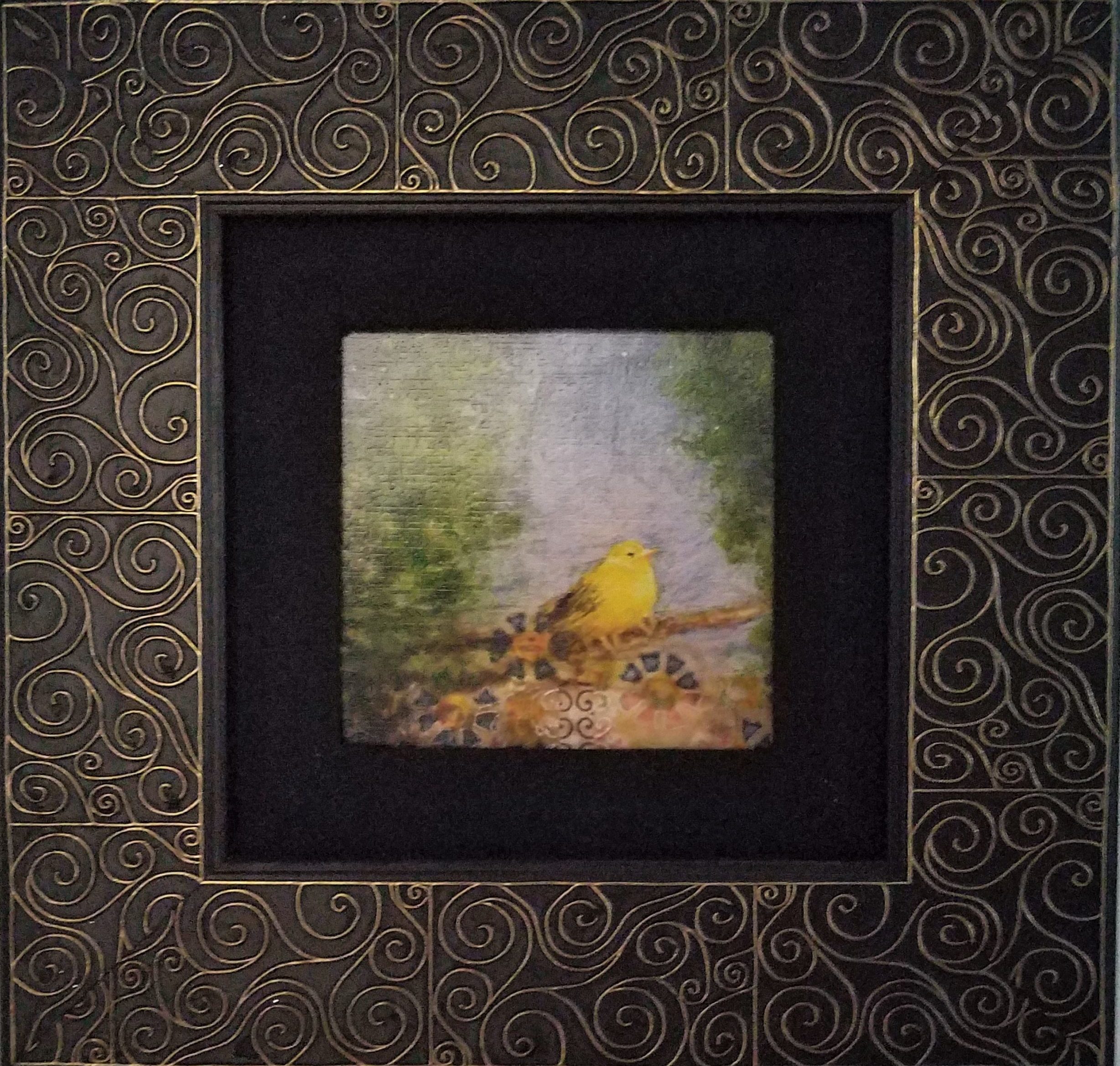 framed version of goldfinch